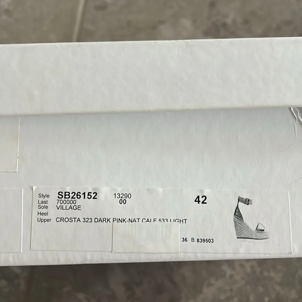 See by Chloé Glyn Calf Leather Espadrille Platform Wedge Sandals, New, Size 42 - Picture 13 of 13